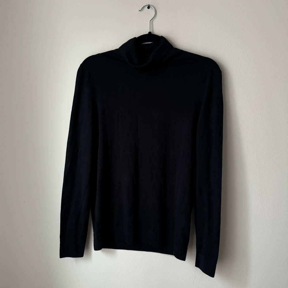 COS slim black‎ turtleneck wool sweater